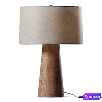 Wood Barrel Table Lamp