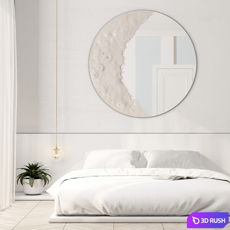 Luna Mirror by Mercado Collective 3D Model Vray, Corona