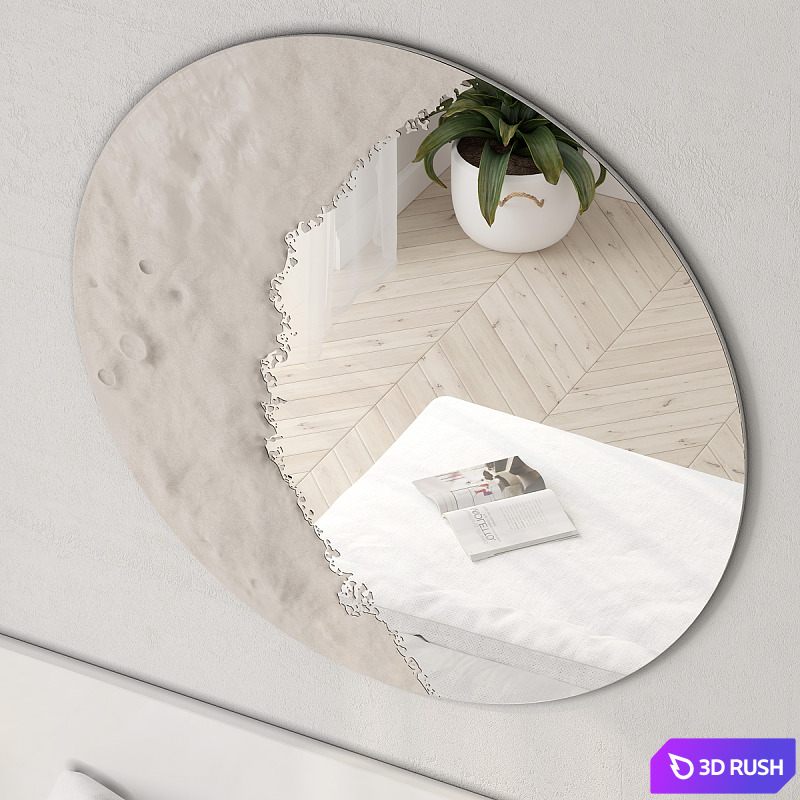 Luna Mirror by Mercado Collective 3D Model Vray, Corona