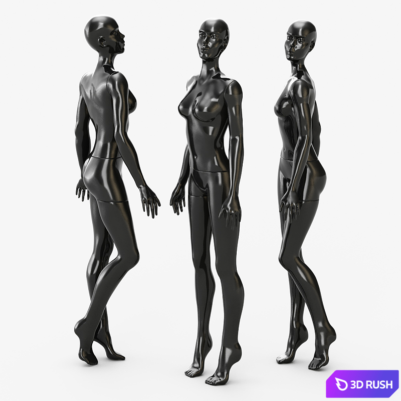 Mannequin for women 3D Model Vray, Corona