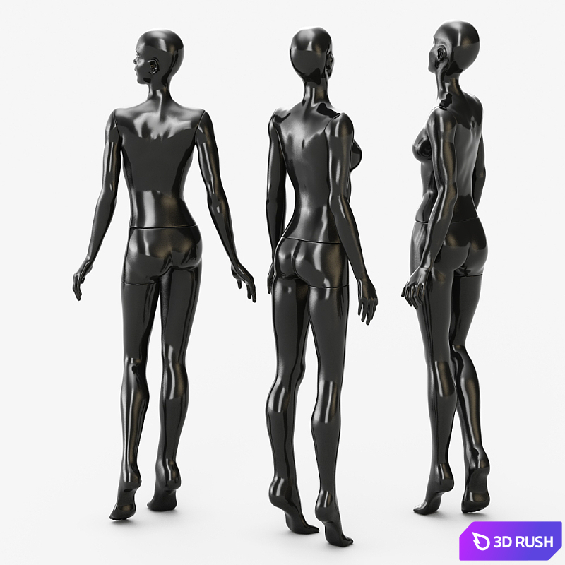 Mannequin for women 3D Model Vray, Corona