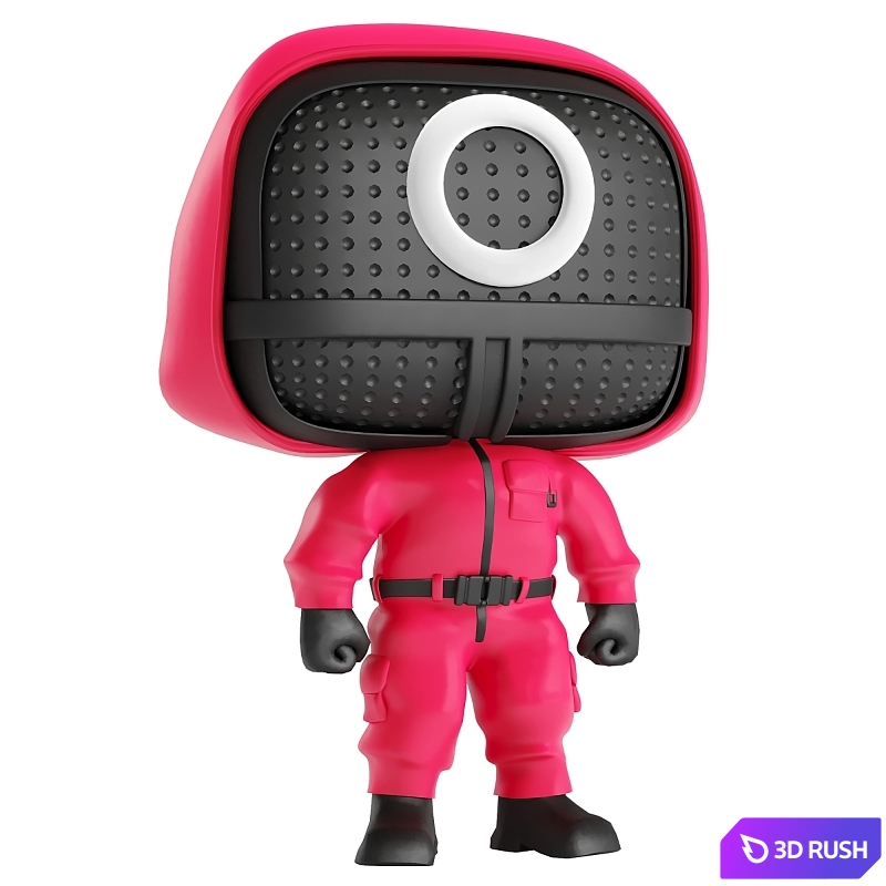 Squid game, Funko POP toy 3D Model Corona