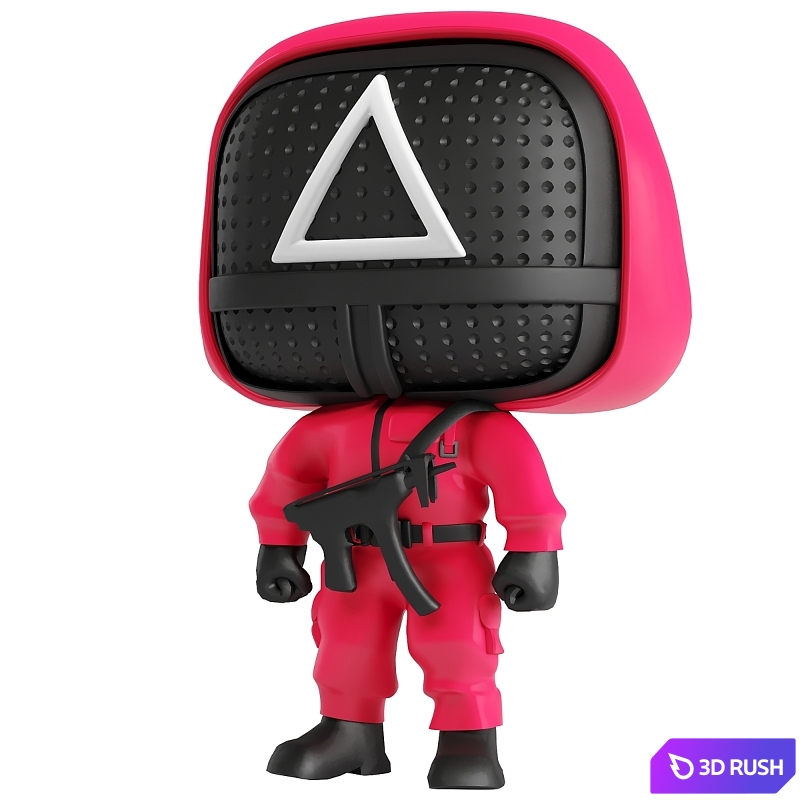 Squid game, Funko POP toy 3D Model Corona