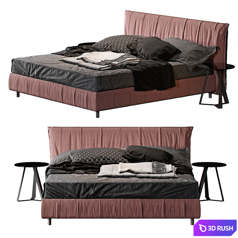 Bontempi plisse fabric 3D Model Vray, Corona