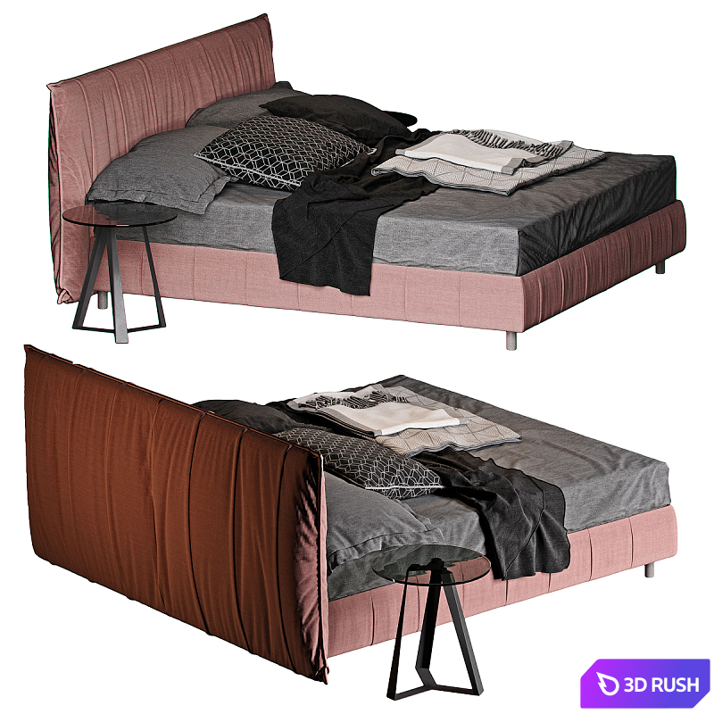 Bontempi plisse fabric 3D Model Vray, Corona
