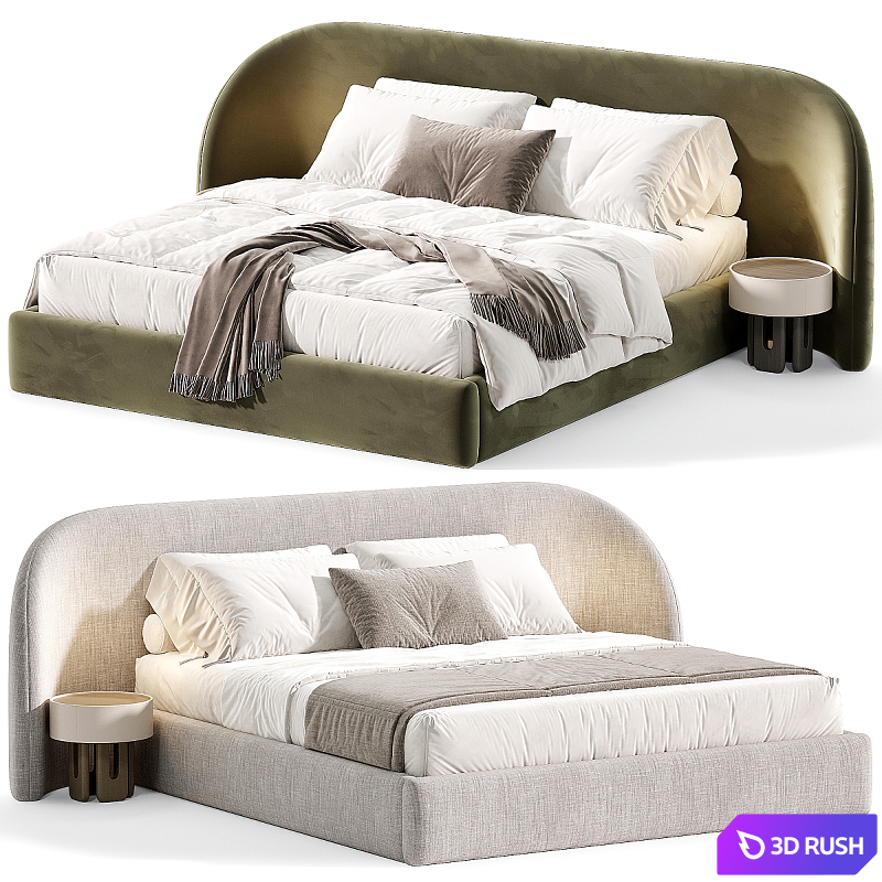 Sculpt Bed 3D Model Corona