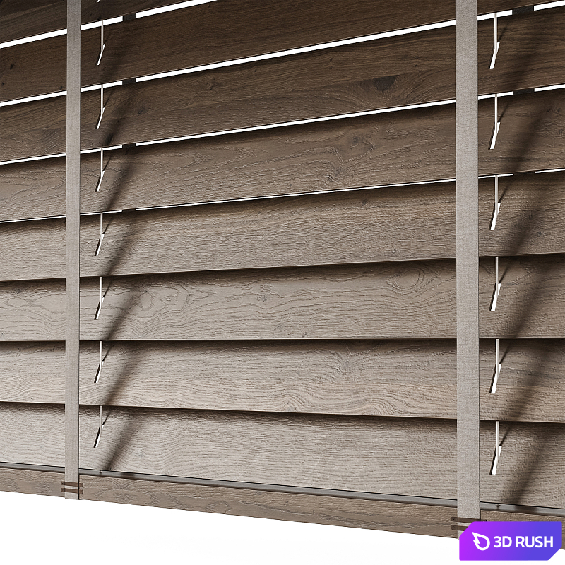 Wooden blinds Set 25 3D Model Vray, Corona