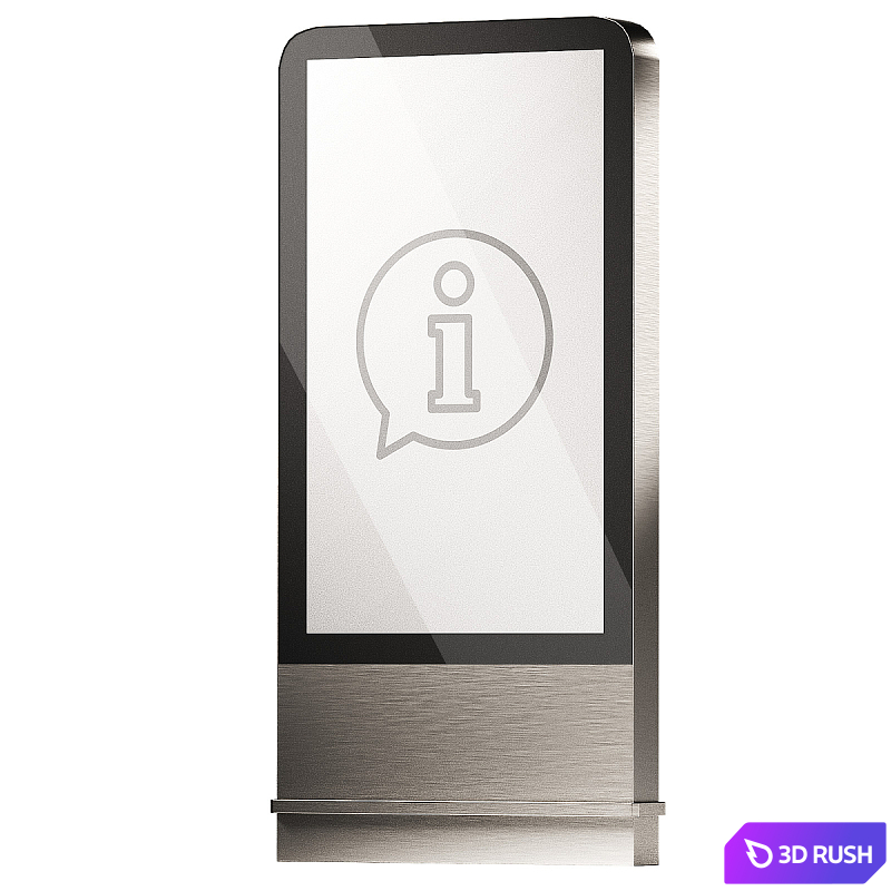 Touch information kiosks 2. City interactive advertising stands. 3D Model Vray, Corona