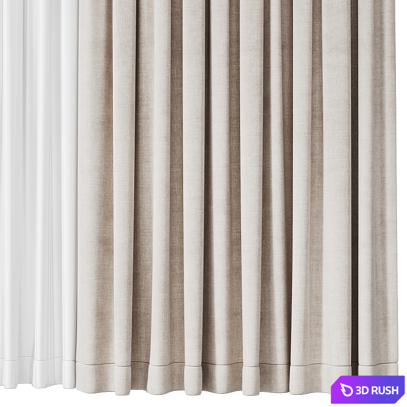 Curtain 002 / Curtains 3D Model Corona