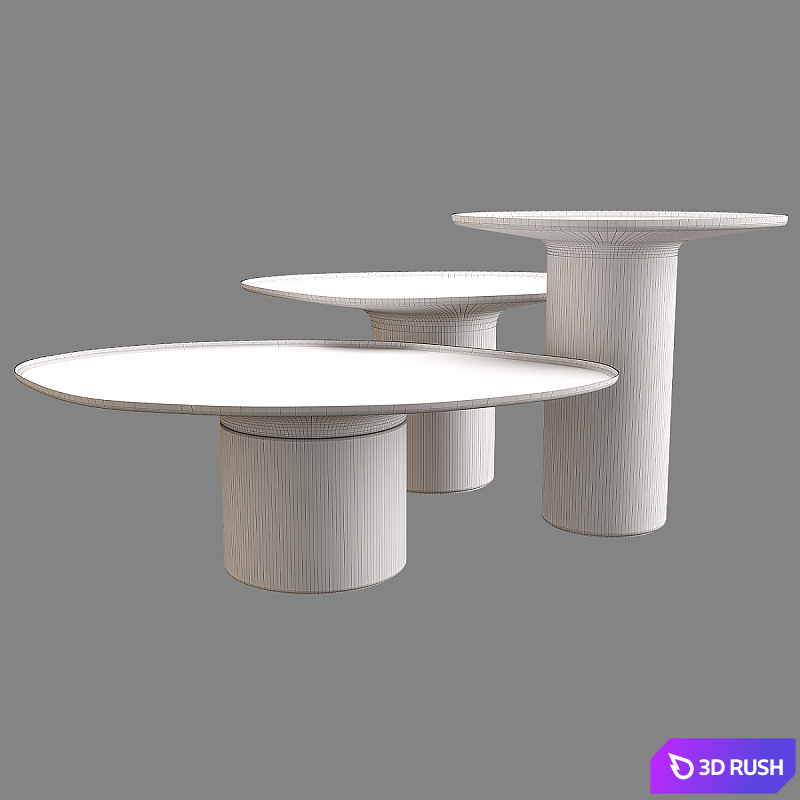 Table DROPS By DE CASTELLI 3D Model Vray, Corona
