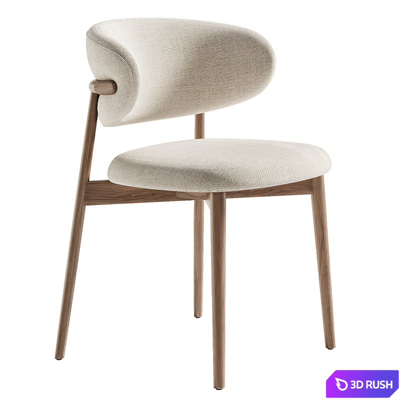 Thorsten Table and Ferrara Chair 3D Model Corona