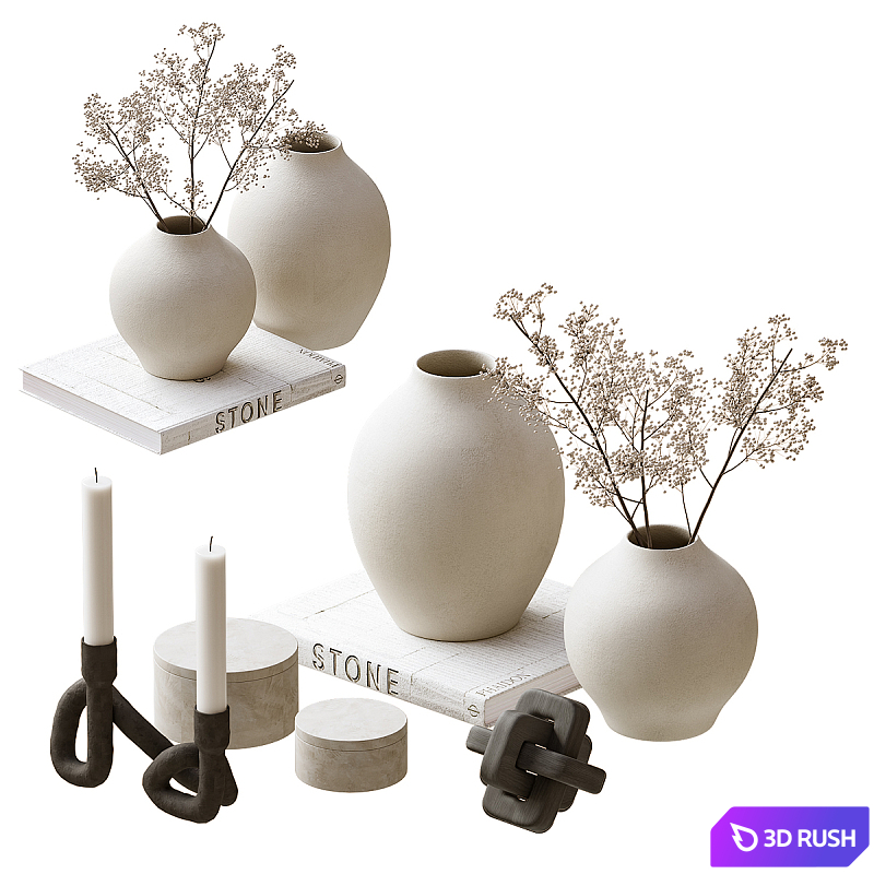 Decorative set 09 3D Model Corona