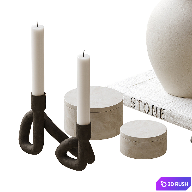 Decorative set 09 3D Model Corona