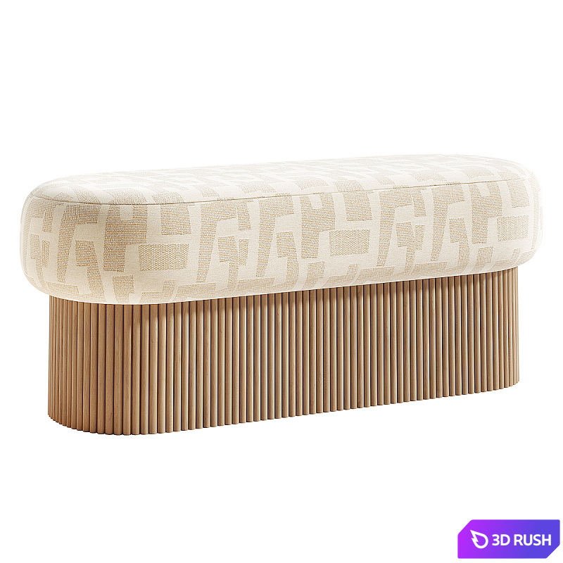 Nala ottoman bench 3D Model Corona