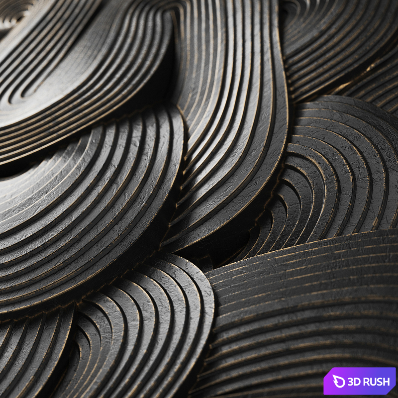Abstract sculpture by Jim Gaylord. Saga 3D Model Vray, Corona