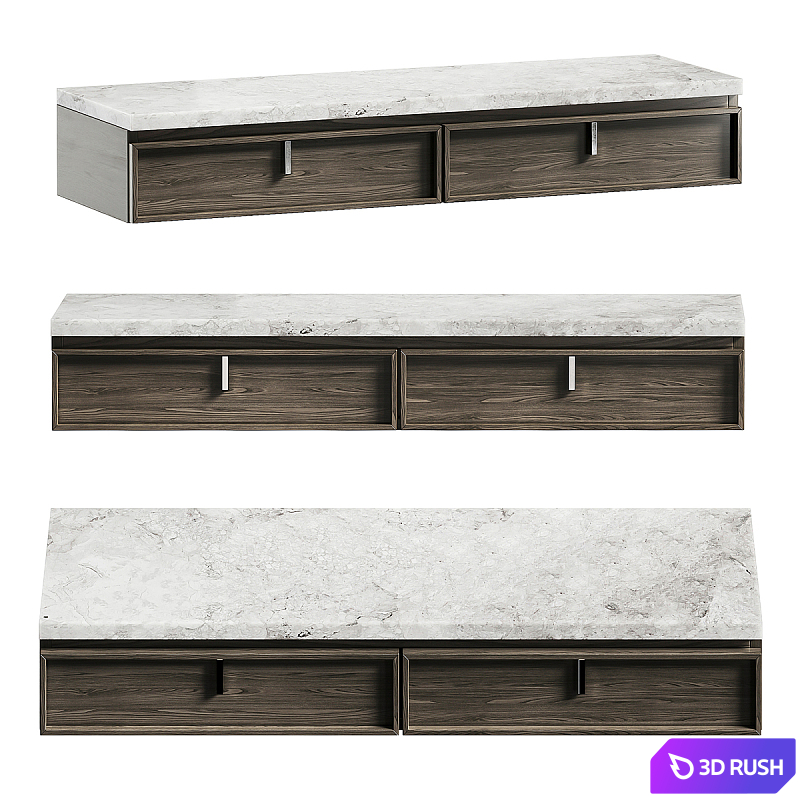 Dressing table with stone stv007. 3D Model Corona