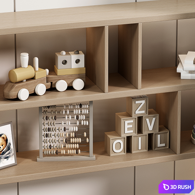 Children's wardrobe in a modern style 3D Model Corona