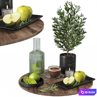 Fruit and drink decor set 01