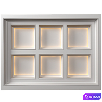 Modern coffered illuminated ceiling Art Deco style