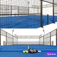 Padel 3D Model Vray, Corona