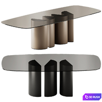 Plai Rectangular Crystal Table by Eforma