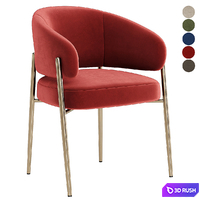 Linda dining chair 3D Model Vray, Corona