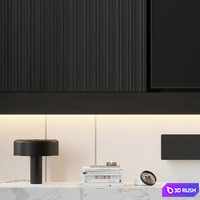 TV Wall - 1 3D Model Corona