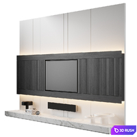 TV Wall - 1 3D Model Corona