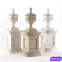 Classic vase for decorating the facade
