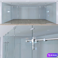 Glass partition with sliding doors - 1