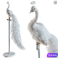 Artificial White Peacock 01