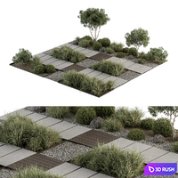 Urban Furniture / Architecture Environment with Plants- Set 67