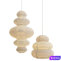 Wabi-sabi paper ceiling lights