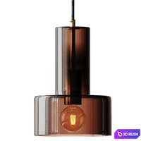 Hubsch Glass Pendant Lamp in Brown
