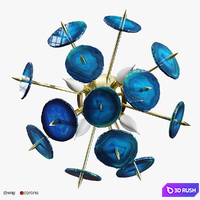 Bra Emporium Agate Burst Sconce Brass