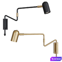 Long-Arm retractable wall lamp