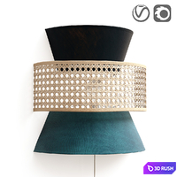 Wicker rattan wall lamp DOLKIE