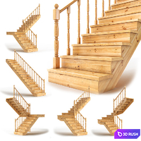 Set of wooden stairs