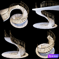 Staircase with handrails