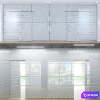 Glass partition with sliding doors - 3