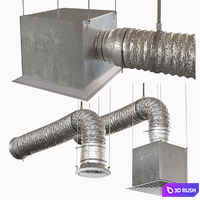 Corrugated ventilation pipe with diffuser