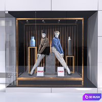 Shop front with female mannequin 001