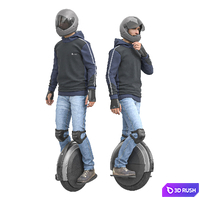 Man on an electric unicycle