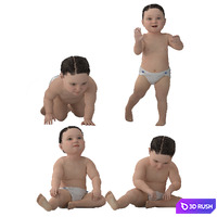 Boy Baby in 4 Poses