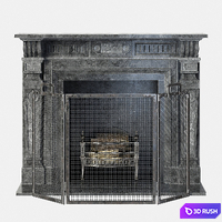 Classic stone fireplace