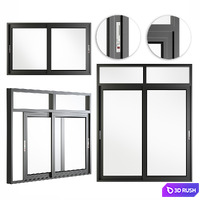 Aluminum Sliding Door & windows with header