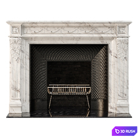 Marble french fireplace mantel