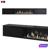 TV cabinet with built-in bio fireplace