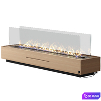 Independent wooden fireplace