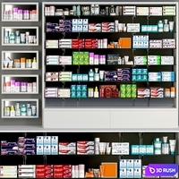 Showcase in a pharmacy